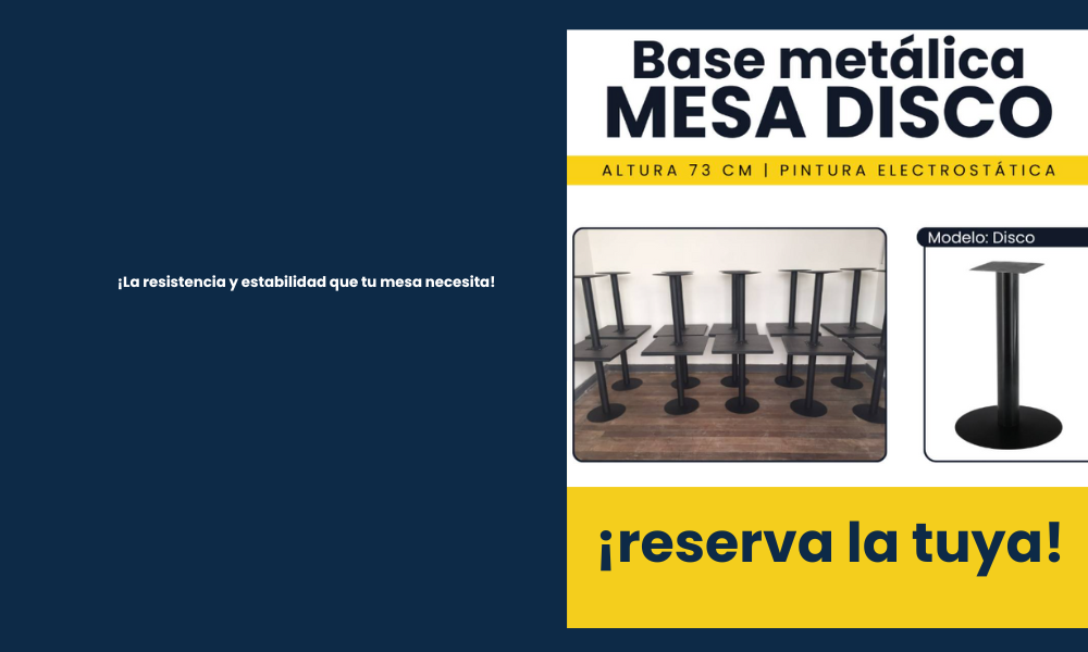 Base metálica para mesa